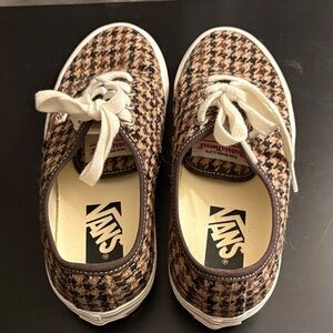 Vans Houndstooth Sneakers in Brown and Black